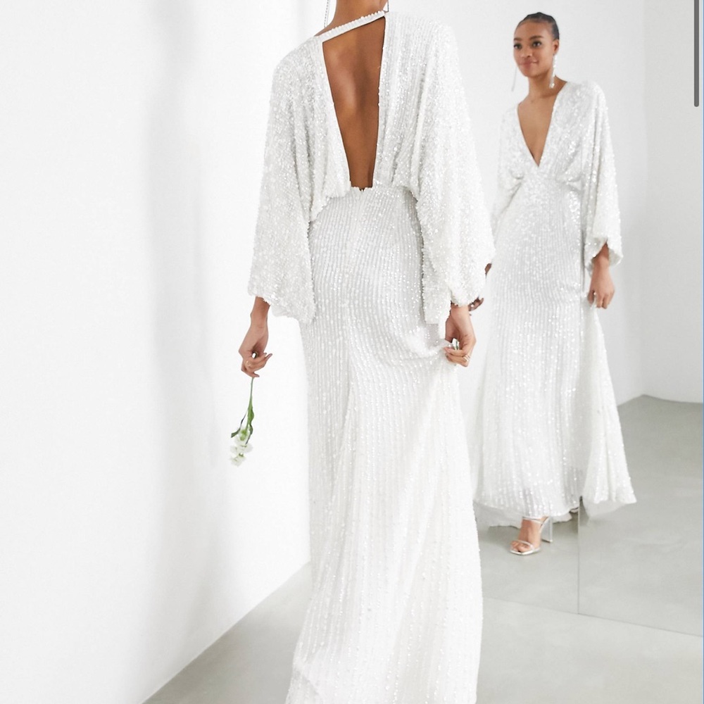 ASOS EDITION Ciara sequin kimono sleeve dress